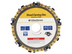 Disco de corrente de 125 mm para esmerilhadeira angular, acessório de substituição para madeira, compensado e metal.