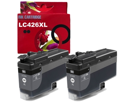 Paquete 2 Cartuchos de Tinta Compatible Con Brother Lc426Xlbk Lc426Xlbk