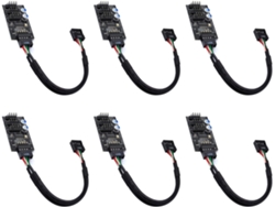 6 Conectores Divisores De Concentrador Usb De 9 Pines, De 1 A 3, Cable De Tarjeta De Cabecera Usb 2.0 Para El