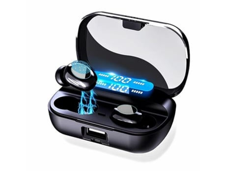 Auriculares sin cables Bluetooth, auriculares con control táctil, estuche de carga con pantalla digital, auriculares con micrófono incorporado CHRO...