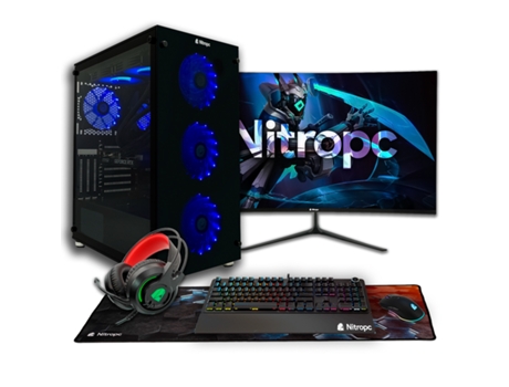 Portátil Gaming NITROPC Pack Platinum (AMD Ryzen 7 7700X - RTX 4060 8GB - RAM: 32GB - M.2 2TB - 27")