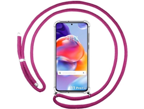 Carcasa para Xiaomi Redmi Note 11 Pro+ Plus 5G TUMUNDOSMARTPHONE Colgante Rosa