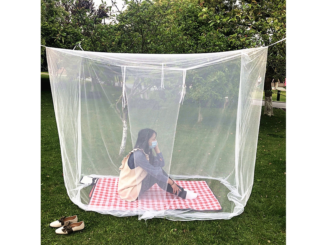 Mosquitera para camping, repelente de insectos, blanca