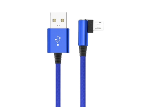 Cable de datos V8 Codo de 90 grados Carga rápida Plug Play Micro USB Cable de datos para teléfono móvil Cable cargador para teléfono inteligente -A...