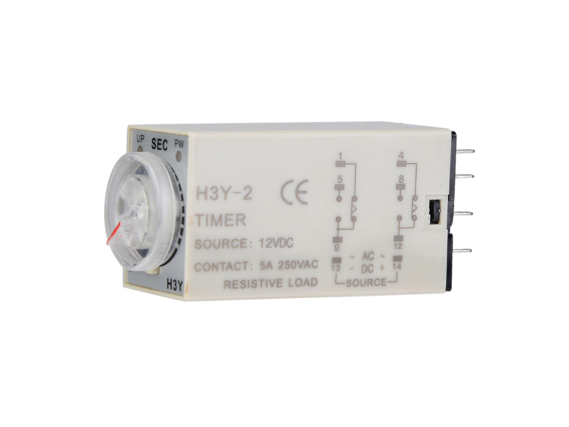Relé Temporizador H3y-2 Con Puntero, Control De Retardo, 8 Pines, 12 V Cc, 60 S