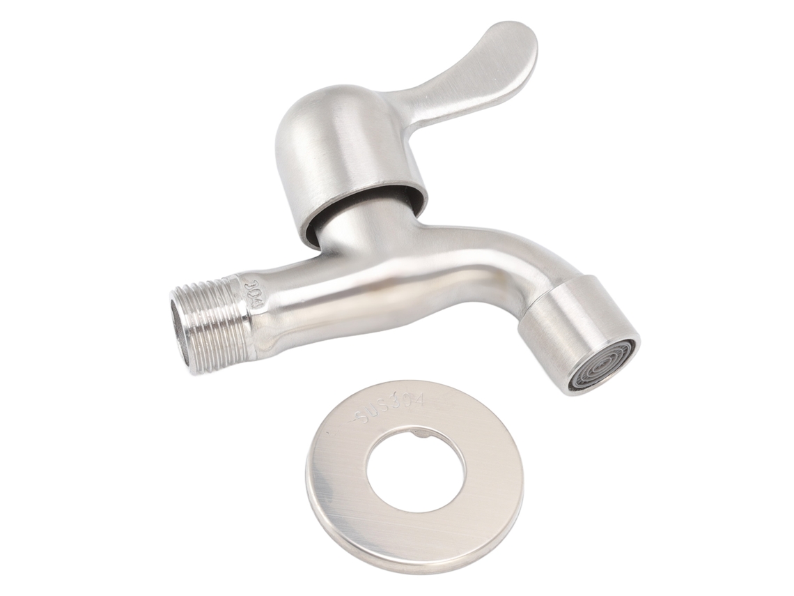 Grifo de baño sencillo para lavadora de agua fría, para montaje en pared.