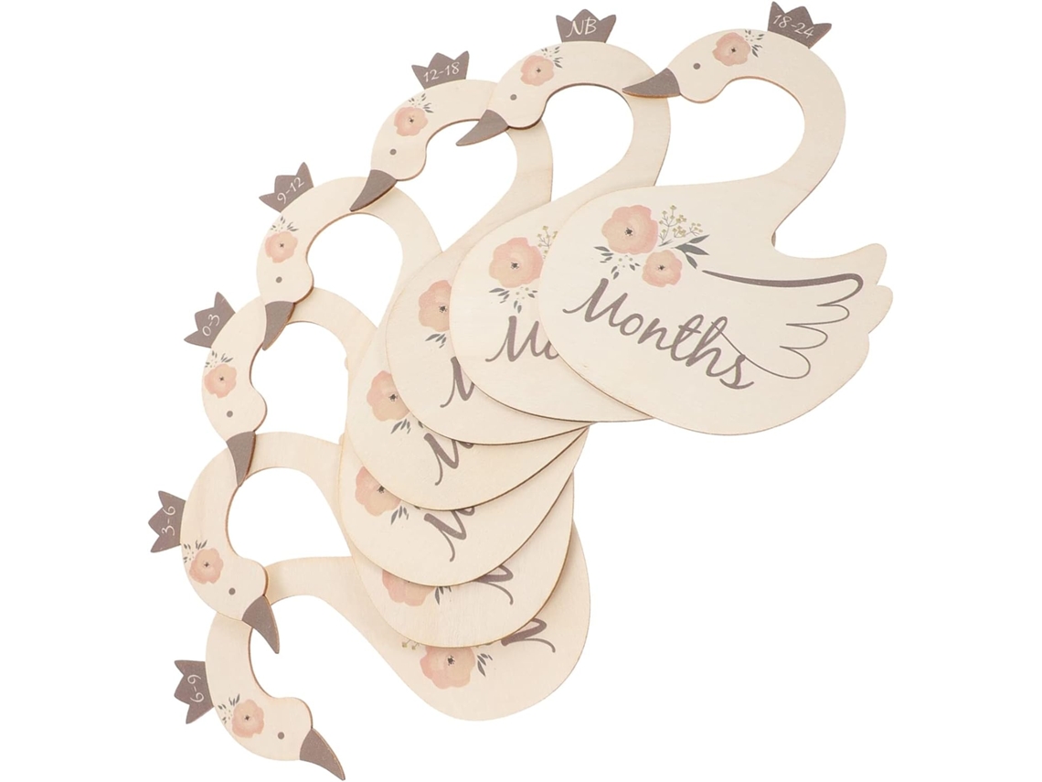 Separadores Juego 7 Organizadores Madera Diseño Cisne Creativo Funcional Hogar Ropa Bebé