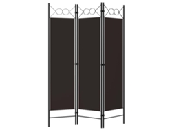 Biombo | Biombo de 3 paneles, 120 x 180 cm, marrón, WSD791854, Adorable Home