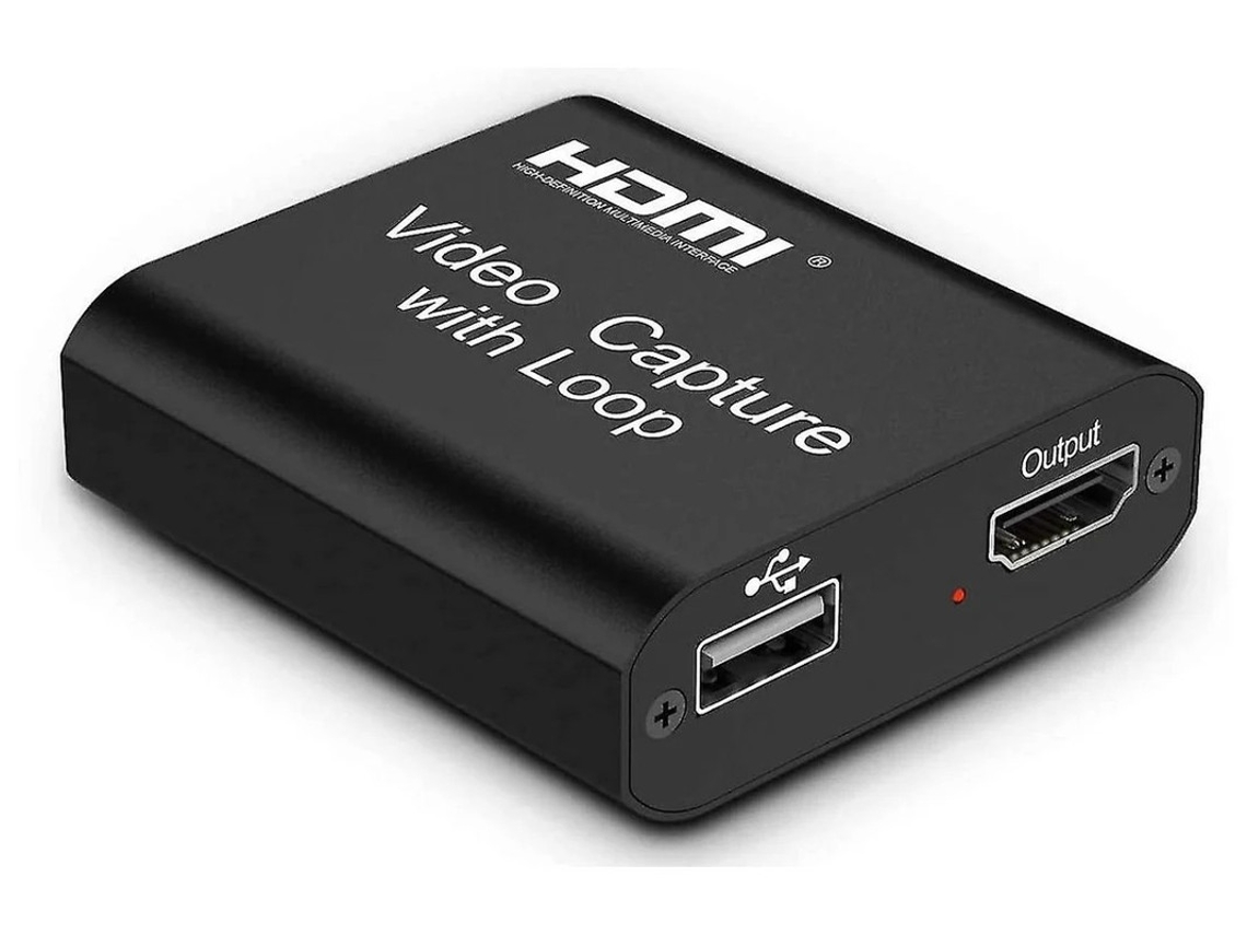 Tarjeta de captura de video HDMI 4K Dispositivo de captura de video con salida de bucle Grabador de video en streaming Full HD 1080P Convertidor Compatible con YIZHOOD