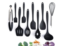 Conjunto de Cozinha Silicone Utensílios Avançados Resistentes Ao Calor Acessórios Ferra 