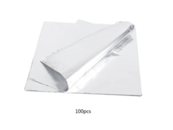 100 láminas de aluminio resistentes a altas temperaturas, 25 μm, 30 x 30 cm