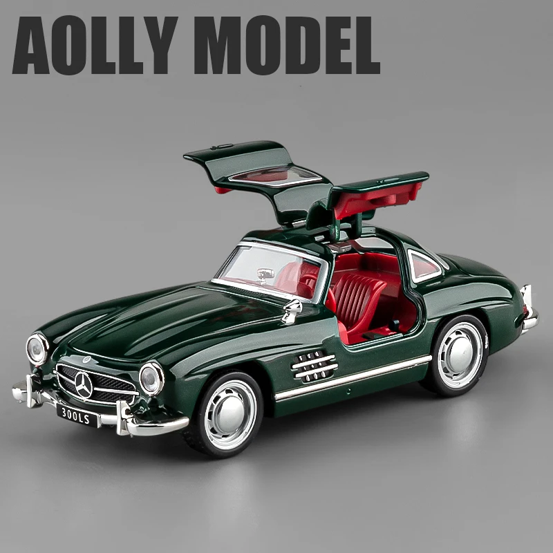 (verde) Coche De Juguete A Escala 1:32 De Aleación, Fabricado En Metal Fundido A Presión, Con Efectos De Sonido Y Luz.
