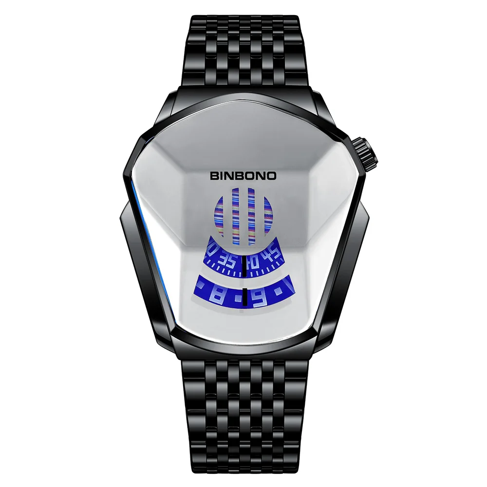 Reloj De Cuarzo Para Hombre (blanco Y Negro), Luminoso, Resistente Al Agua.