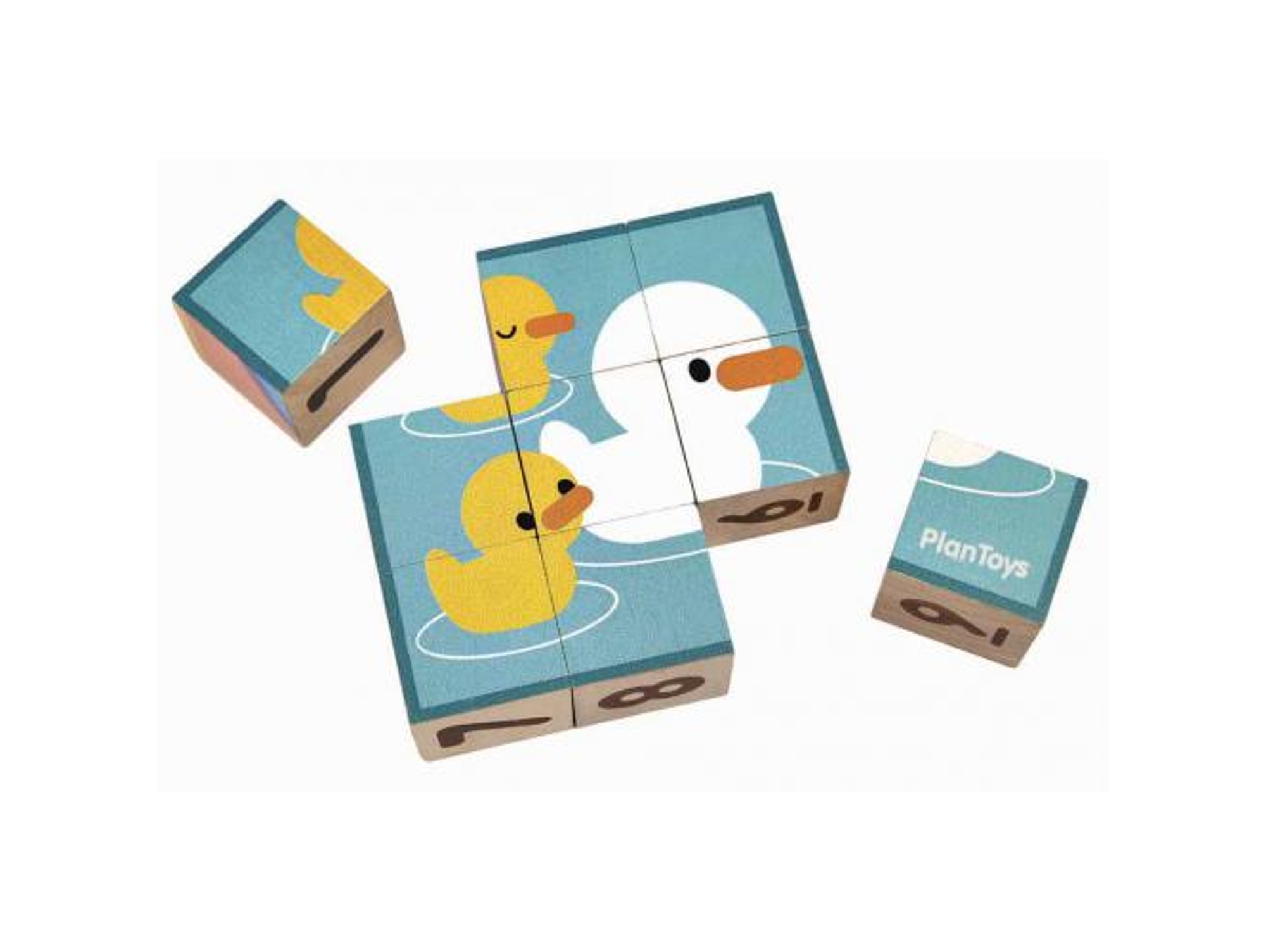 Bloques de Madera PLAN TOYS Cubos con Figura
