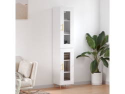 Aparador | Armario alto de 34,5 x 34 x 180 cm, madera tratada, color blanco.