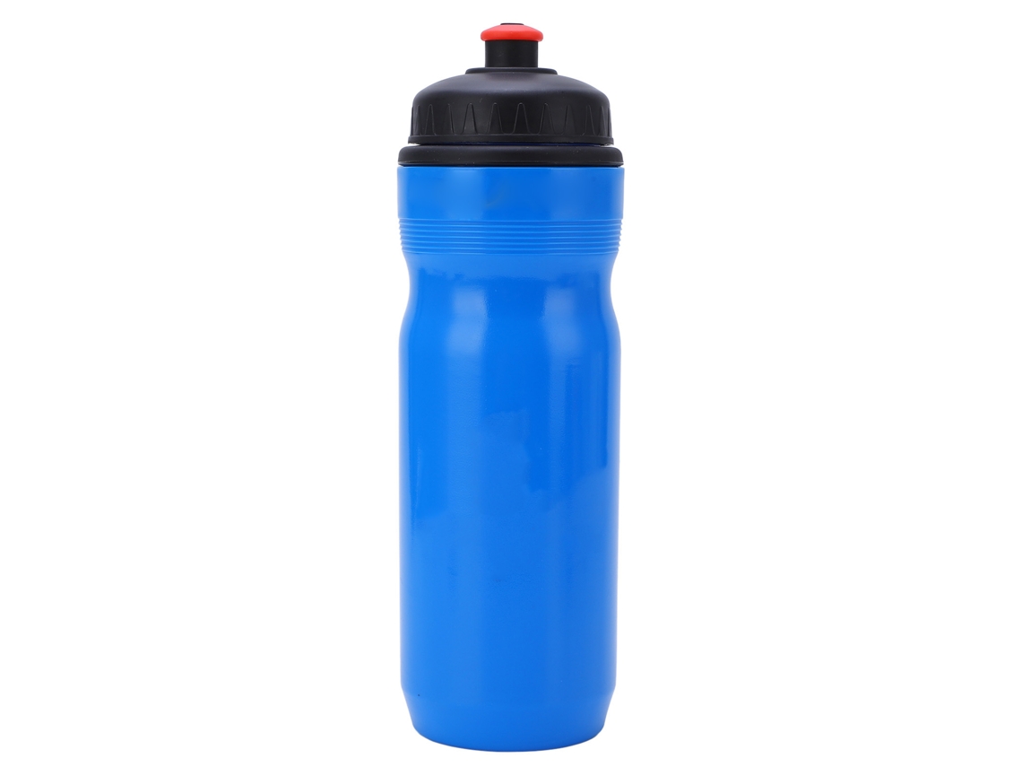 Botella de agua de LDPE de 700 ml para ciclismo con ventosa, azul, sin marca.