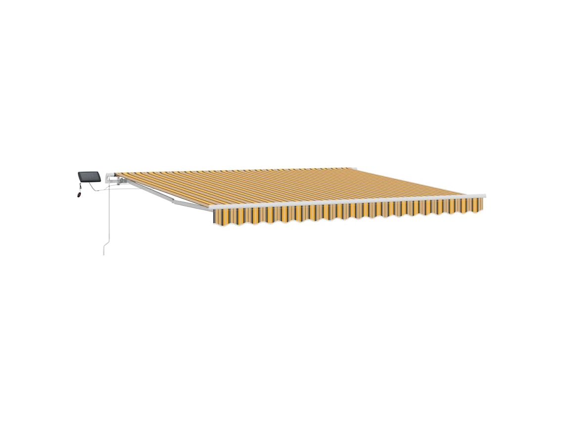 Toldo retráctil multicolor Vidaxl amarillo/gris/blanco (400x300 cm)