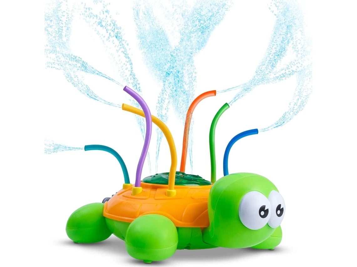Aspersor de agua giratorio con forma de tortuga ELORY para jardines, ideal para niños y bebés.