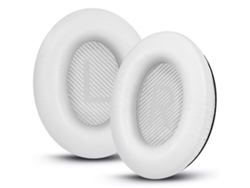 Almohadillas para auriculares Bose QC45, espuma suave, color blanco.