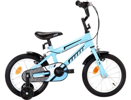Bicicleta Infantil Vidaxl negro y azul edad 3 14