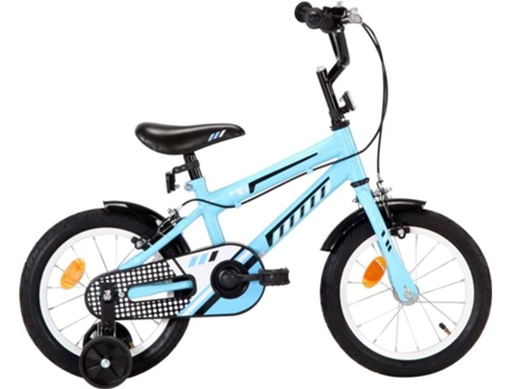 Bicicleta Infantil Vidaxl negro y azul edad 3 14