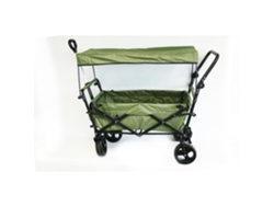 Carro Premium Xxl Carretilla Plegable, Verde Aceituna Techo Vedes