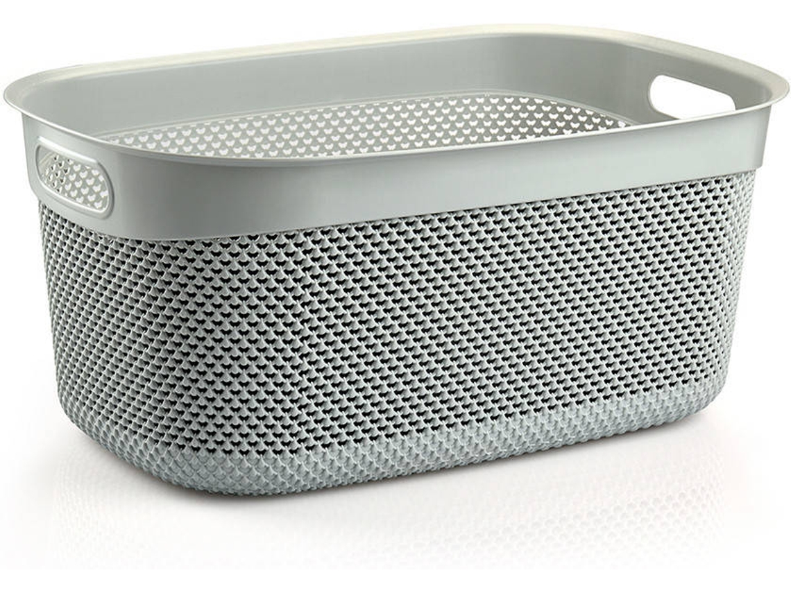 Cesta Rectangular 7h HOUSE Alta Gris 33 Litros