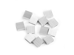 Kit De Disipadores De Calor De Aluminio Pequeño Con Adhesivo 12 Piezas 14x14x6mm