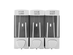 Dispensador De Jabón, Loción Y Champú De Pared Con 3 Compartimentos, Capacidad De 1050 Ml, Plástico Abs, Para Baños Y Hoteles.