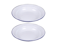 2 Piezas Cuencos Esmaltados Estilo Retro Cocina Vintage Ollas Esmaltadas Cuencos De Sopa Domésticos Webake