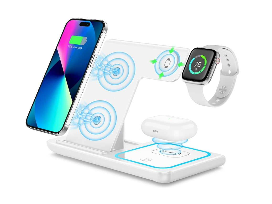 Cargador Estacion Para Apple Yizhood Blanco