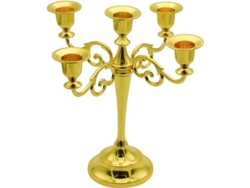 Candelabro Metálico Para 5 Velas, Soporte Alto Para Bodas Y Eventos.