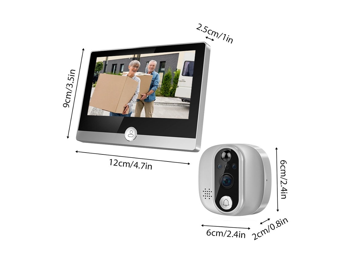 Timbre wifi con cámara 1080p, visión nocturna y aplicación Tuya.