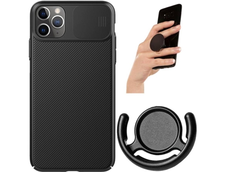 Carcasa + Soporte + Popsocket iPhone 11 Pro Max Camshield Nillkin (Negro)
