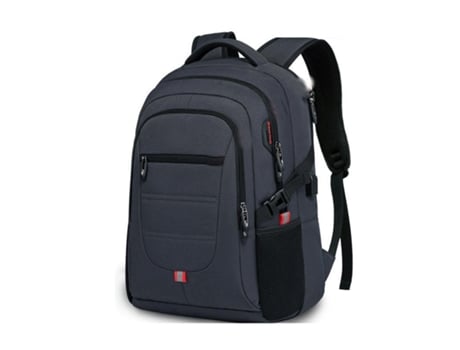 Mochila para Hombres, Mochila para computadora portátil Mochila Grande con Puerto de Carga USB Mochila Informal-Gris (aumentar)