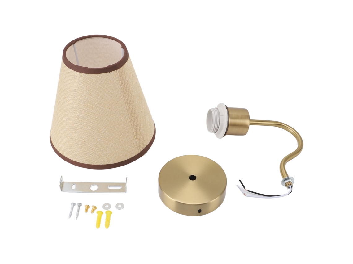 Yncm2026-lámpara De Pared De Lino Moderna Decorativa Luz Interior Para Dormitorio Recámara Salón Pasillo 110‑220v