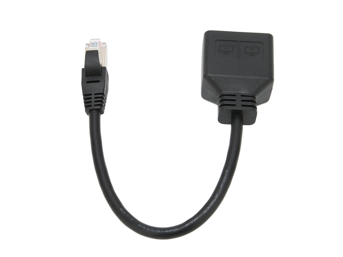 Adaptador Splitter Rj45, Dividir E Expandir Conexão De Rede, Adaptador Ethernet 1 Macho Para 2 Fêmeas