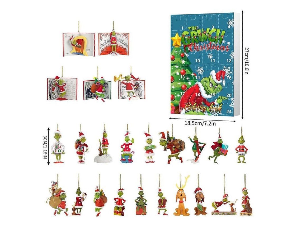 Calendario De Adviento Navideño Caja Ciega Cuenta Regresiva 24 Días Colgante De Árbol De Navidad Estilo Niche Navidad20