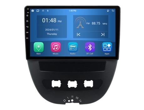 Autoradio 4GB RAM64GB ROM ROVERONE para Peugeot 107 para Toyota Aygo 2005 - 2014 CarPlay Android Coche Radio Bluetooth Navegación