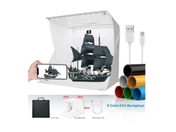 Caja Fotografía de Producto Caja 40X40 con Iluminación y 6 Fondos F