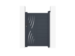 Puerta peatonal gris veleta 1m A.140cm
