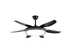 Ventilador de Techo Orion Negro 6 Aspas 72W Led 3000-4000-6000K Alt.35Xd.132/50Cm FERRIMEX