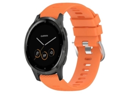 Pulsera Para Garmin Vivoactive 4s 18mm Correa De Silicona Laranja Chennnls