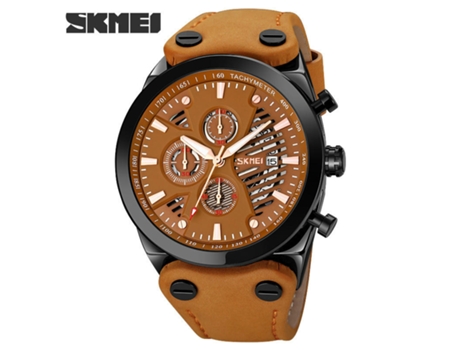 Relojes para Hombre Reloj de Pulsera de Cuero con Fecha Resistente al Agua Relojes Deportivos analógicos de Cuarzo-Esfera marrón marrón marrón LUUC...