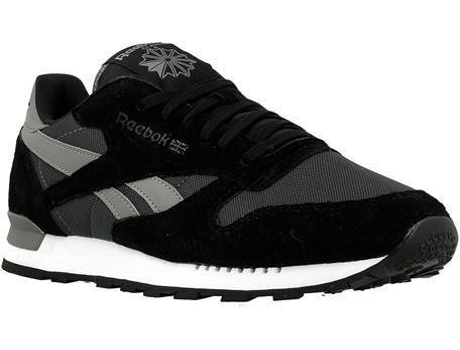 Zapatillas REEBOK CL Leather Clip Hombre (40.5 - Gris y Negro)