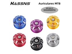 Juego de dirección para bicicleta de montaña Hassns de 1 1/8" y 44 mm con rodamientos de empuje integrados y cazoletas de horquilla. Vayotoy para ciclismo.