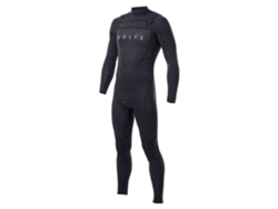 Terno de Neoprene Manga Longa com Zíper no Peito Vital Steamer Preto Svolte