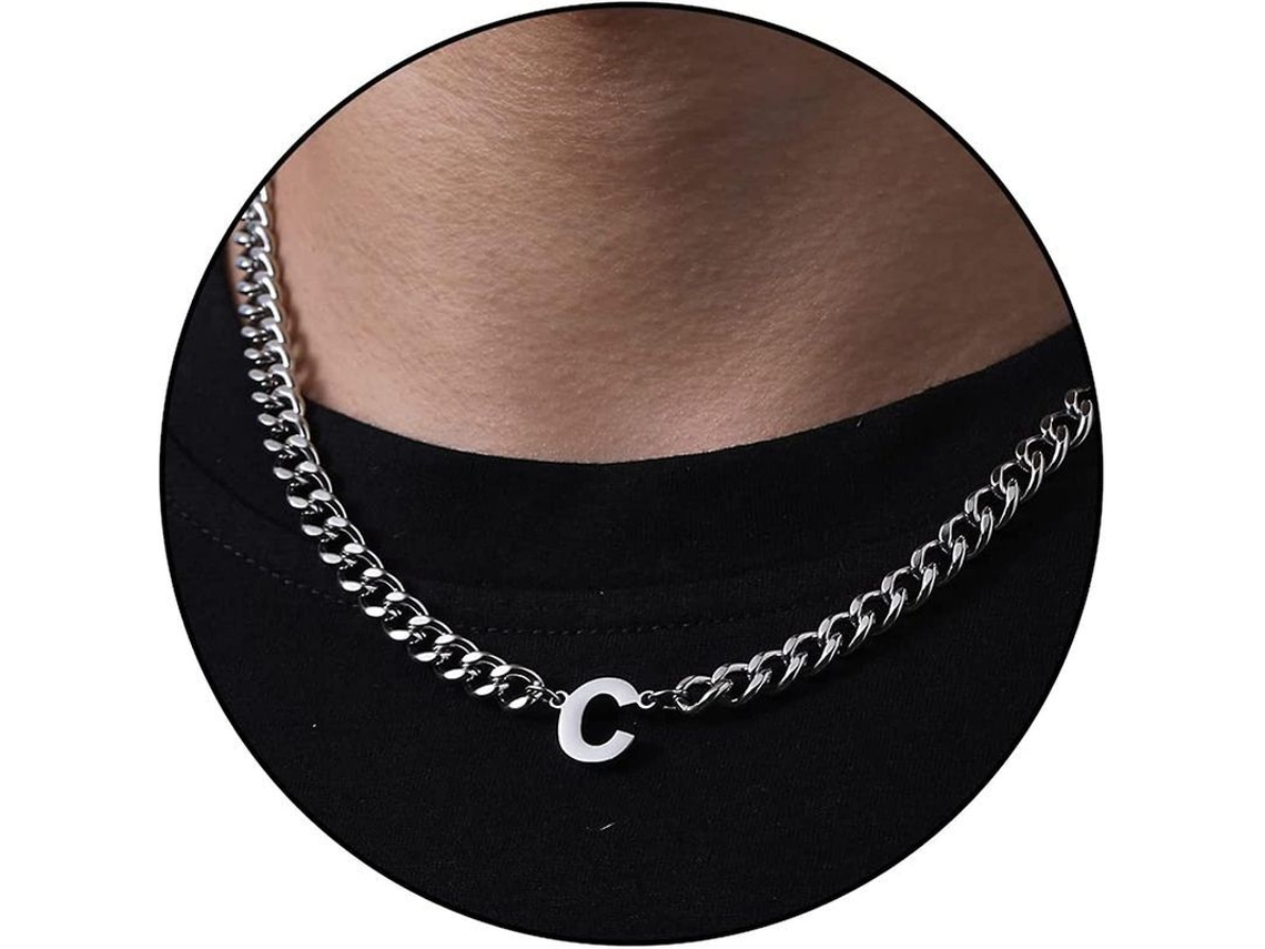 2026-cadena De Eslabón Cubano Con Letra Inicial A-z Para Niños Hombres Mujeres Acero Inoxidable 6.5mm 18+2 Pulgadas Regalo De Joyería