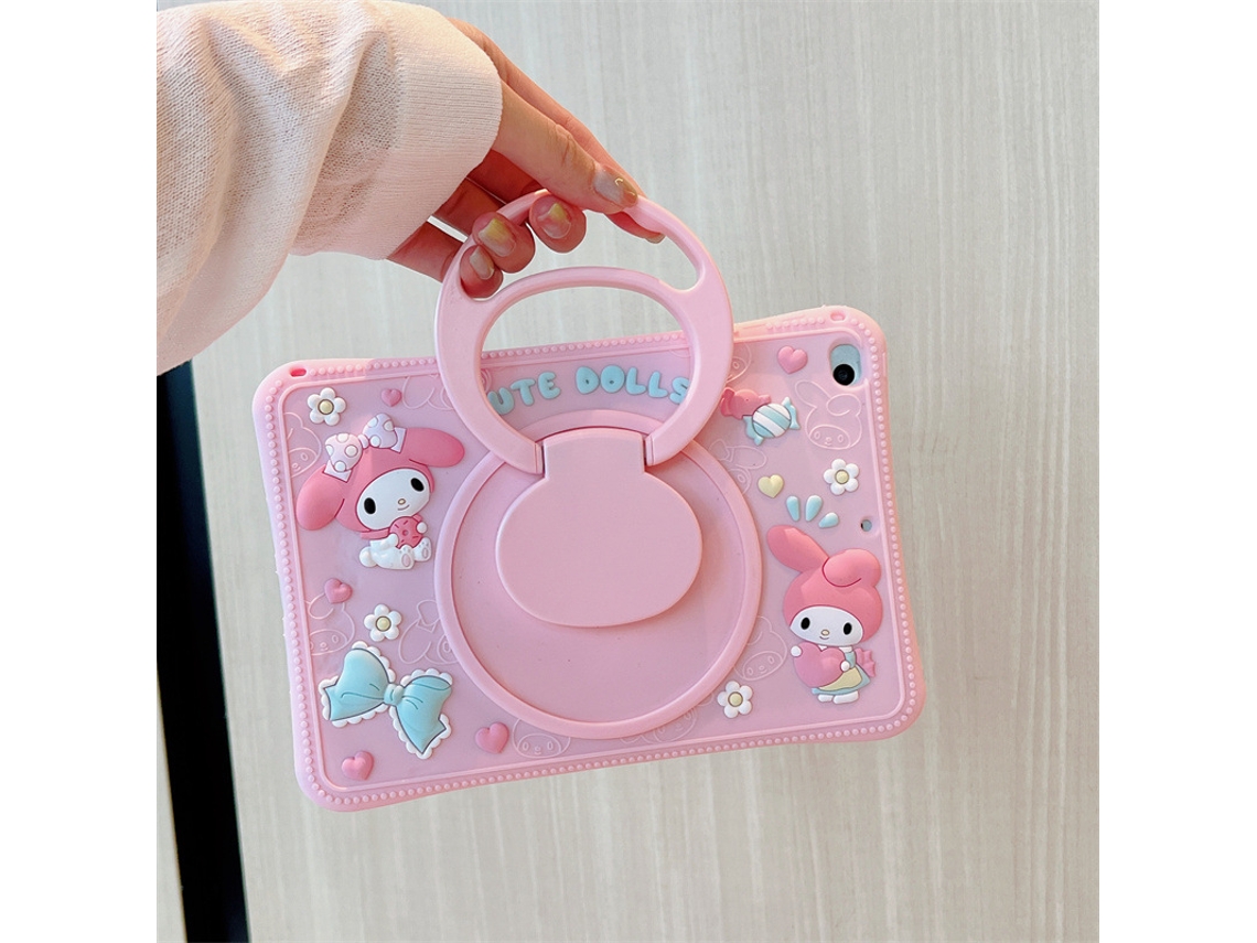 YUYSAN Funda protectora giratoria portátil para iPad5/9.7-2018 (2017 con correa para el hombro rosa