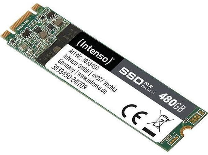 Disco SSD Interno INTENSO 3833450 (480 GB - M.2 SATA - 520 MB/s)